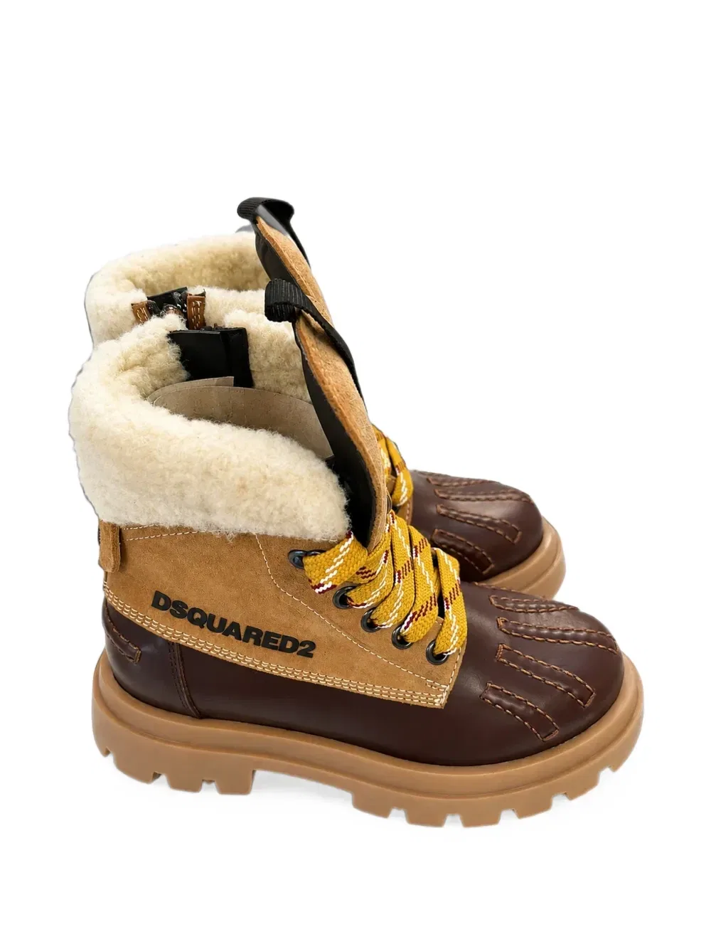 Ботинки с логотипом DSQUARED2 KIDS, коричневый