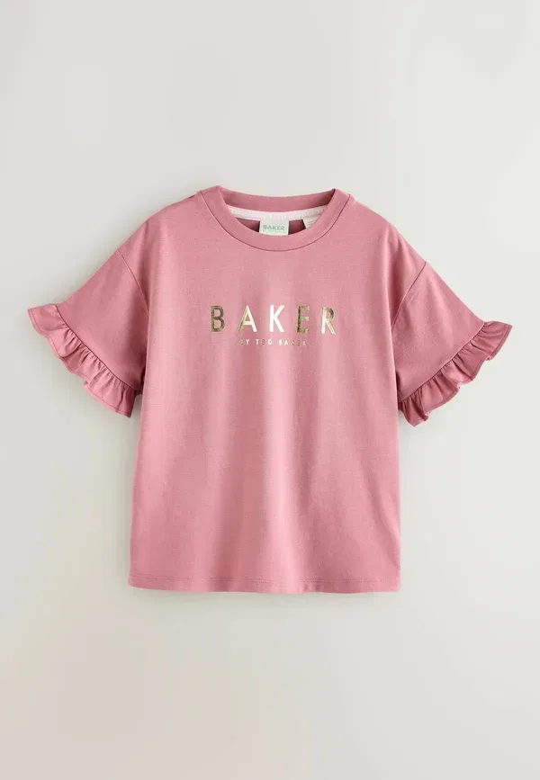 Комплект из 3 футболок прямого кроя стандартного кроя с графическим принтом Baker By Ted Baker, розовый — фото 4