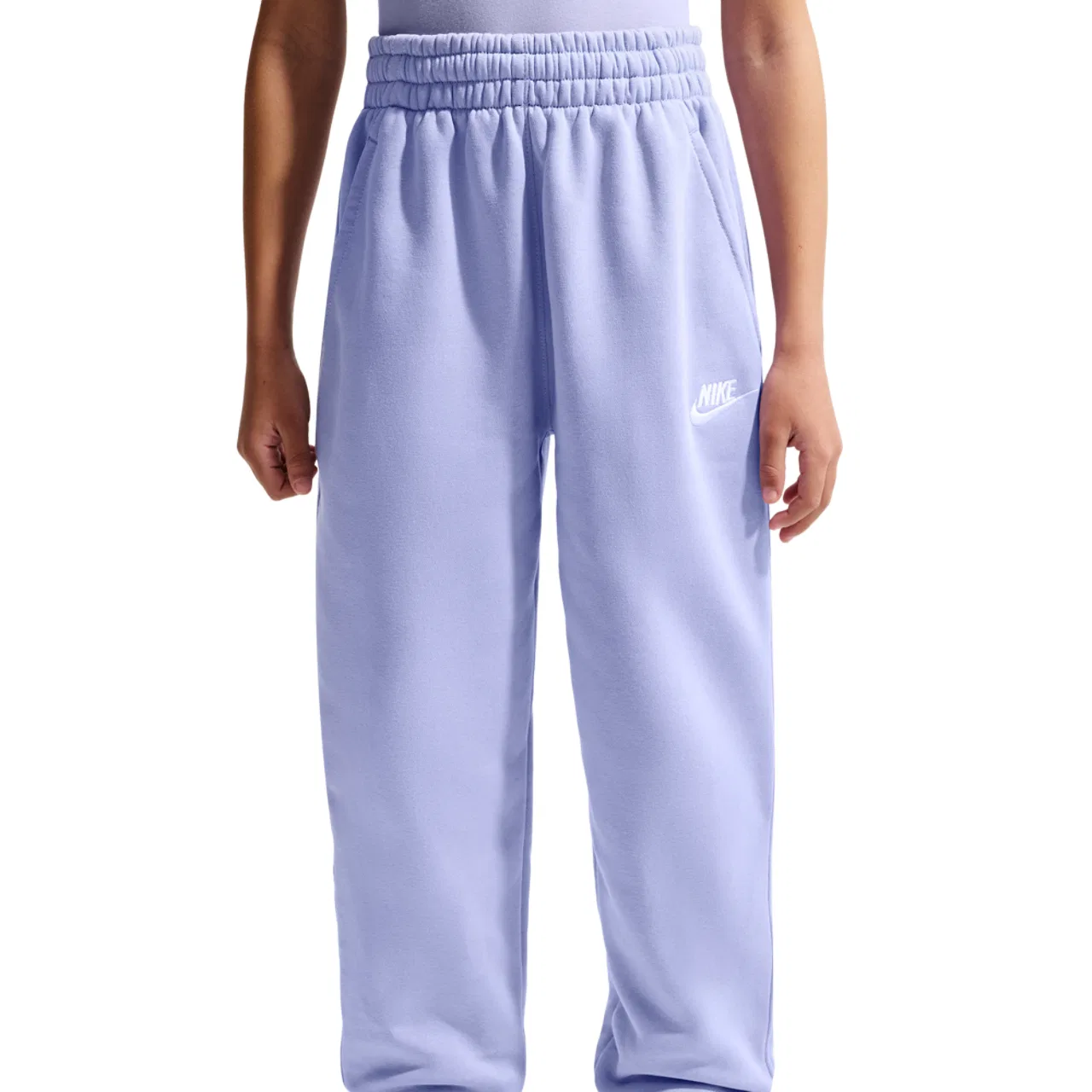 Детские спортивные брюки Club LBR Oversized Fleece Nike, цвет Light Thistle/White/Light Thistle