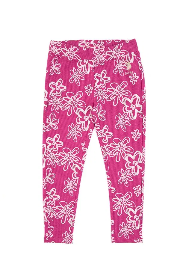 Детские леггинсы для девочек однотонные U.S. Polo Assn., Pink — фото 4