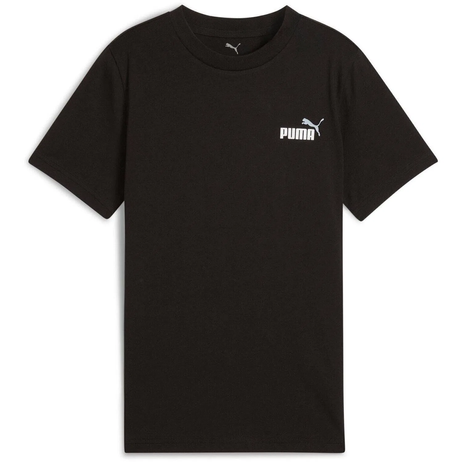 Детская футболка с принтом Puma Ess 2 Color Small No. 1 Logo Tee B, Schwarz Weiss