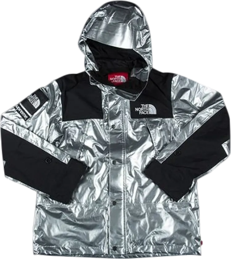 

Парка Supreme x The North Face Metallic Mountain Parka 'Silver', серебряный, Серый, Парка Supreme x The North Face Metallic Mountain Parka 'Silver', серебряный