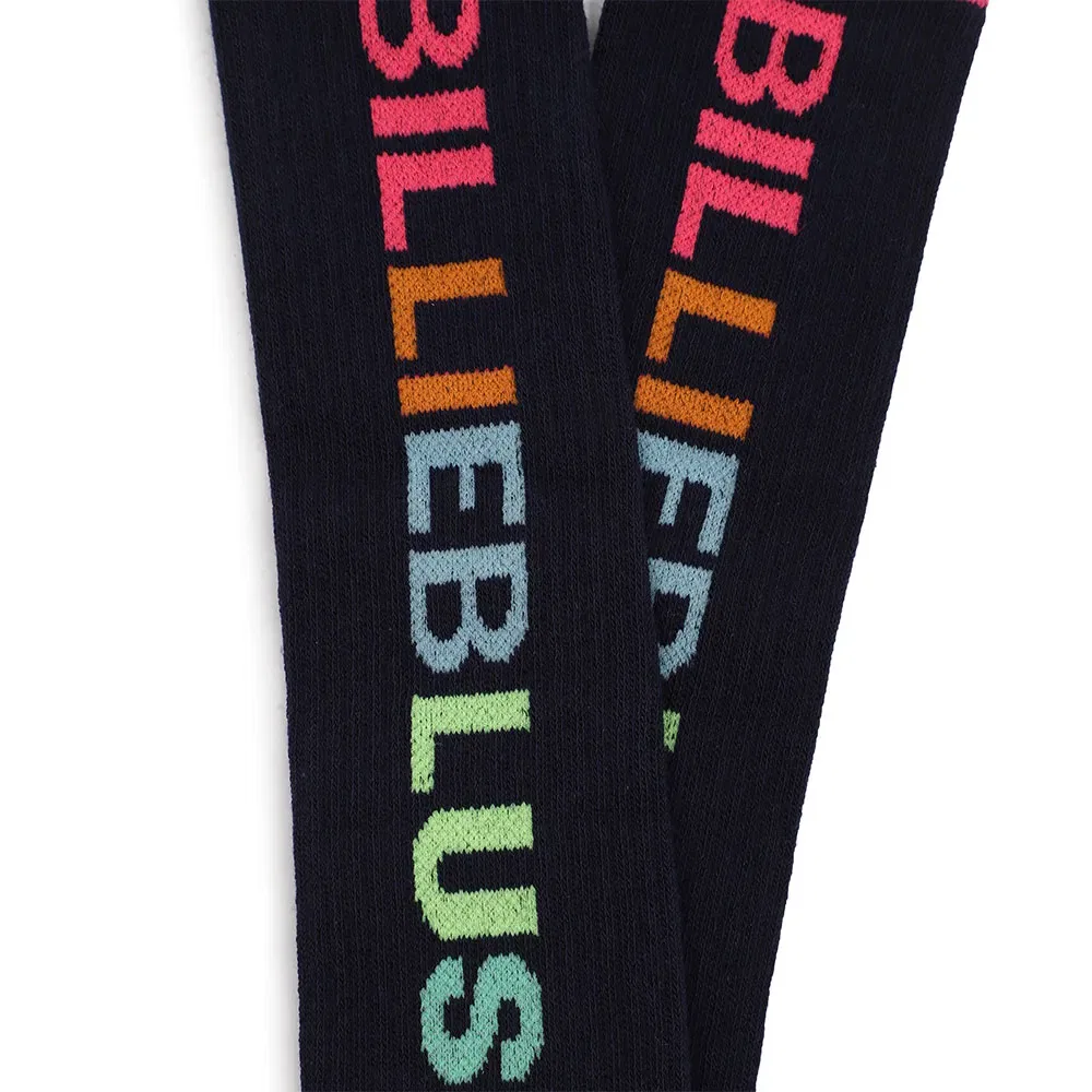 Детские носки для девочек с жаккардовым узором Billieblush, Blue — фото 3