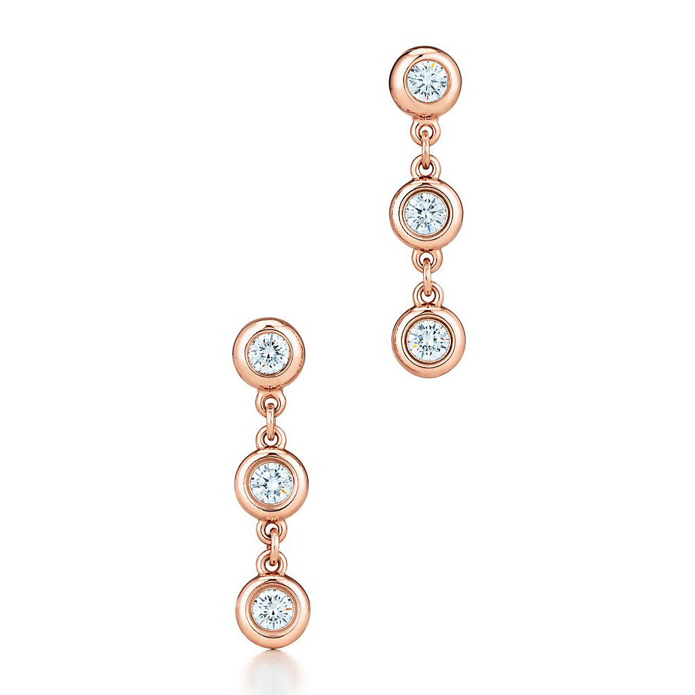 

Серьги Tiffany & Co. Elsa Peretti Diamonds by the Yard, розовое золото