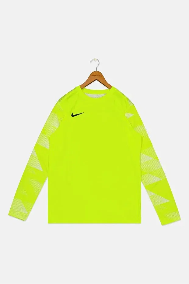 Детский спортивный лонгслив для девочек с принтом Nike, Lime Green