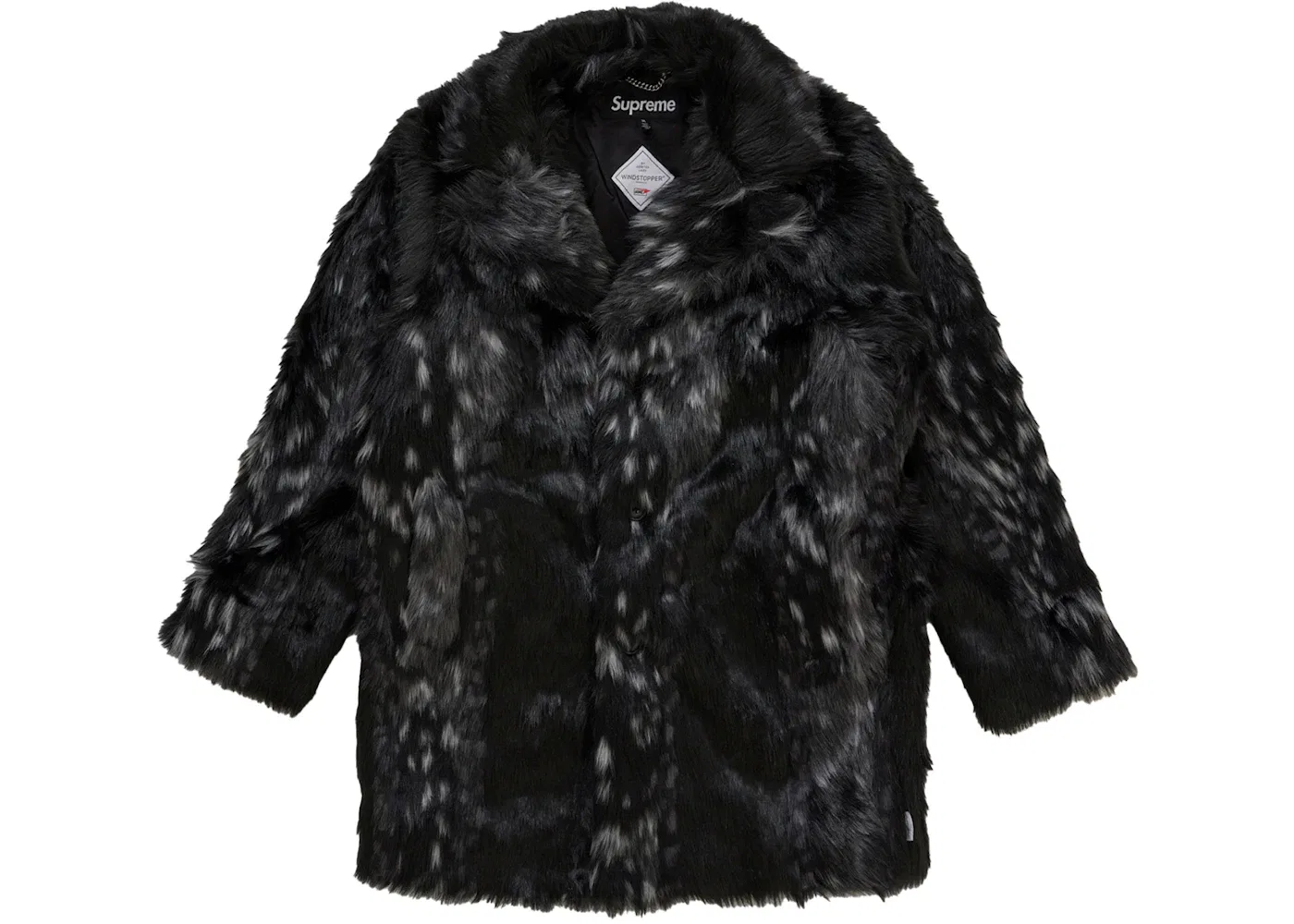 Мужское пальто с технологией WINDSTOPPER Lynx Faux Fur Supreme, черный