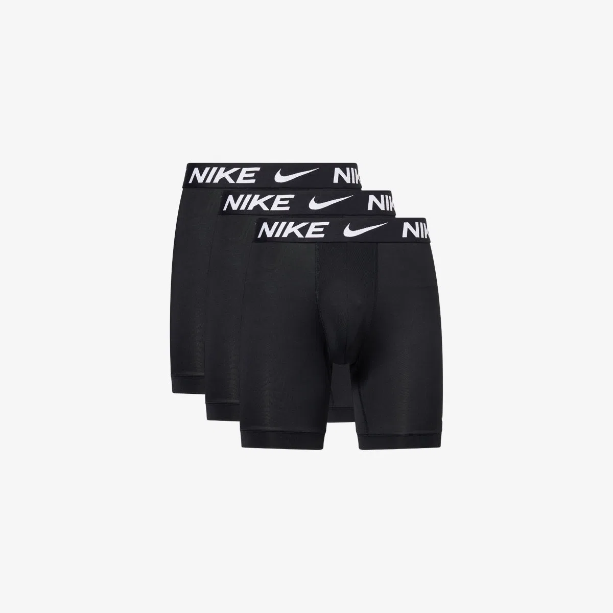 Комплект из трех длинных боксерских трусов Dri fit из эластичного трикотажа Nike, черный