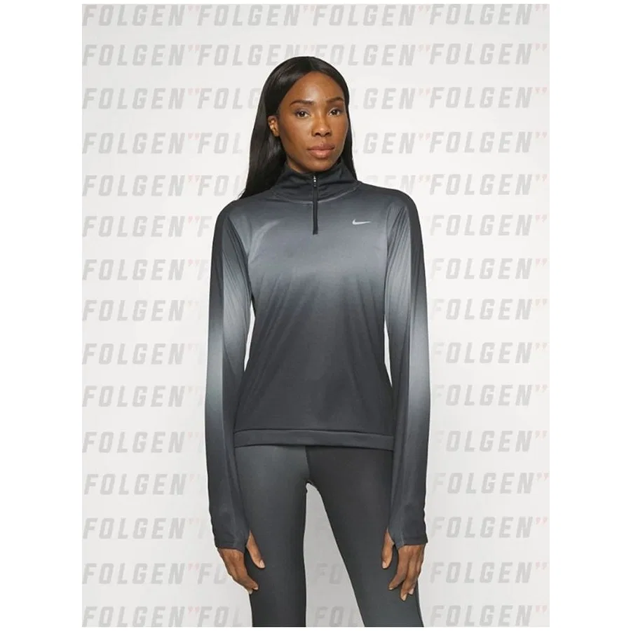 Женский спортивный свитшот с принтом Swoosh Gradient Dri-Fit Nike, Оливковый