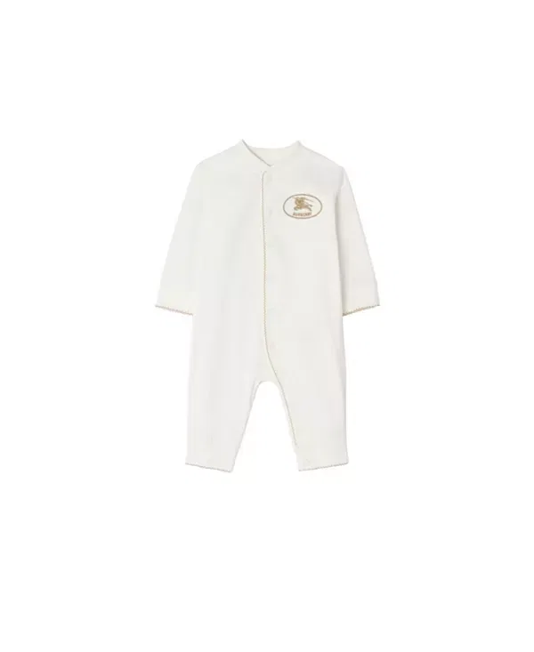 Детский джемпер с принтом Knight Stamp Burberry, Chalk White