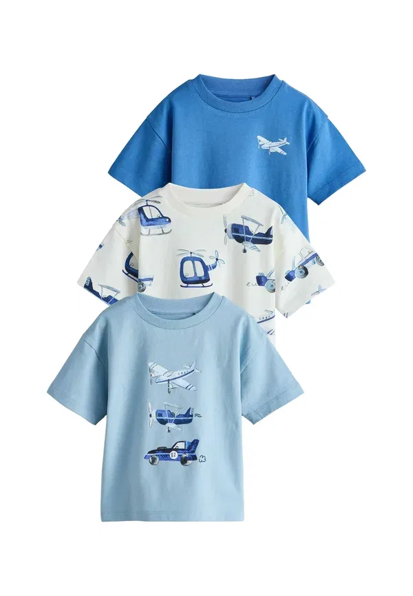 Футболка с принтом Regular fit short sleeve 3 pack, Next Planes, синий