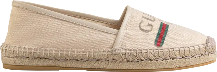 Кроссовки Gucci Wmns Logo Canvas Espadrilles Off White, белый