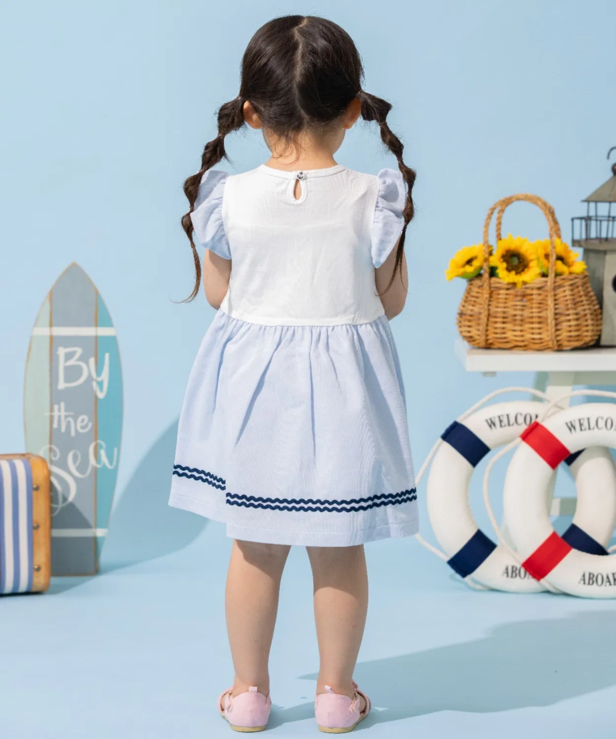 Детское платье с принтом ANPANMAN KIDS COLLECTION, Sax Blue — фото 3