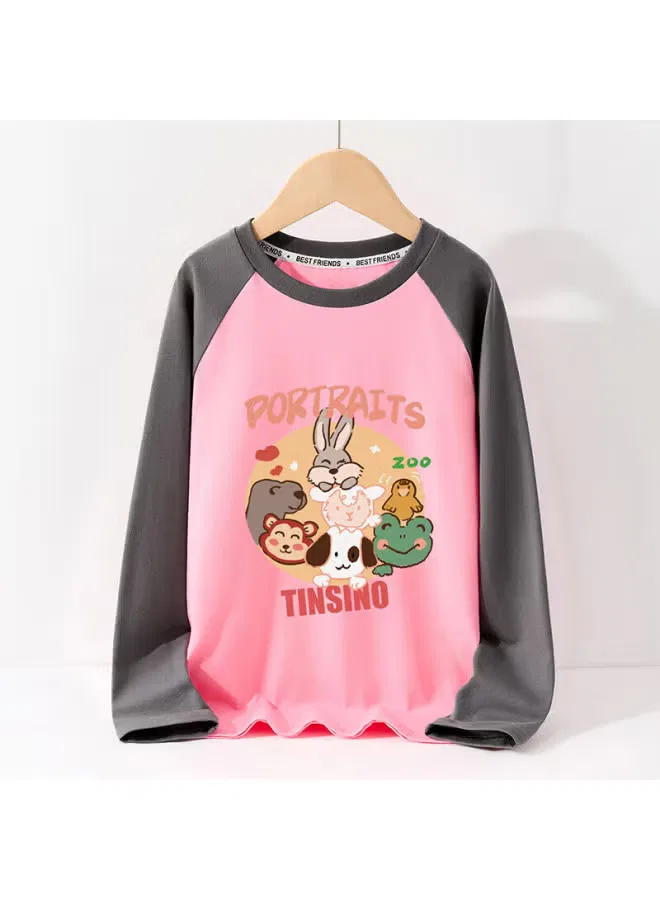 Футболка с длинным рукавом с принтом животные Tinsino