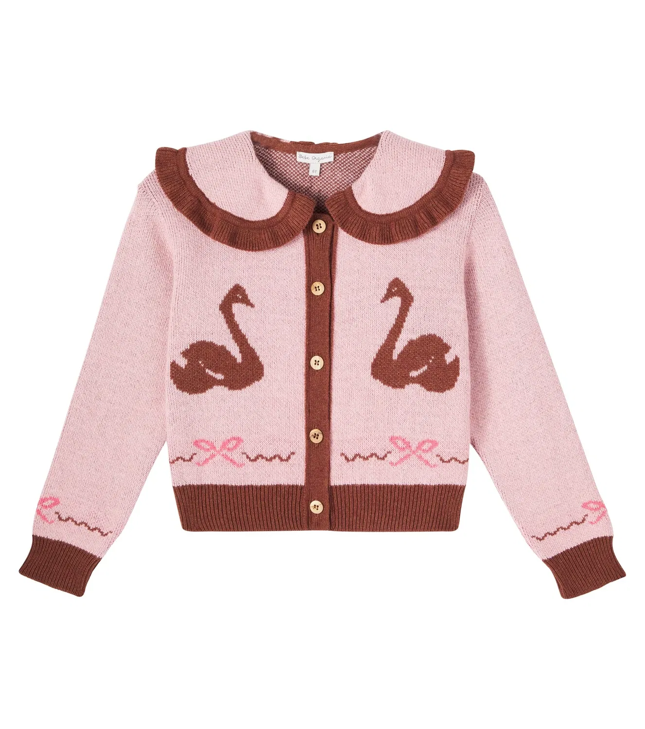 Кардиган жаккардовый Harriet Bebe Organic, розовый