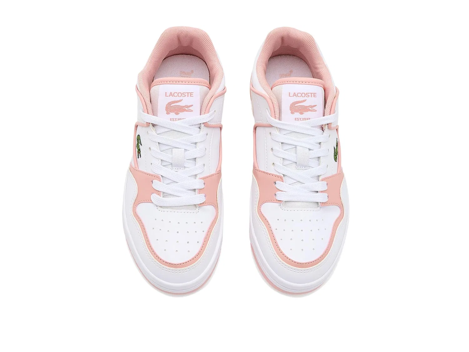 Кроссовки Courtcage Set (для маленьких и больших детей) Lacoste Kids, White/Pink — фото 3