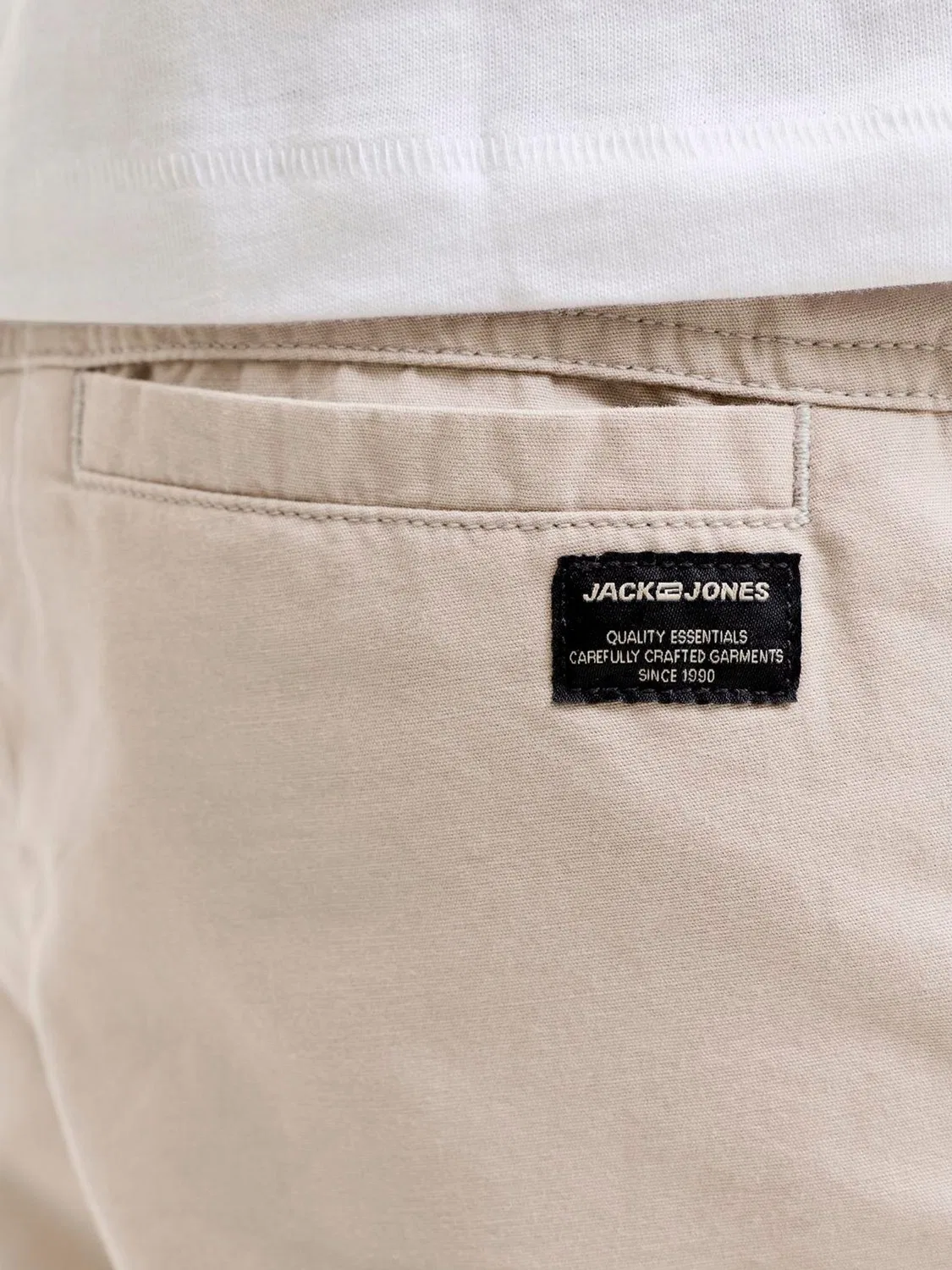 Шорты джоггеры из натурального хлопка JACK & JONES JUNIOR, Natural — фото 4