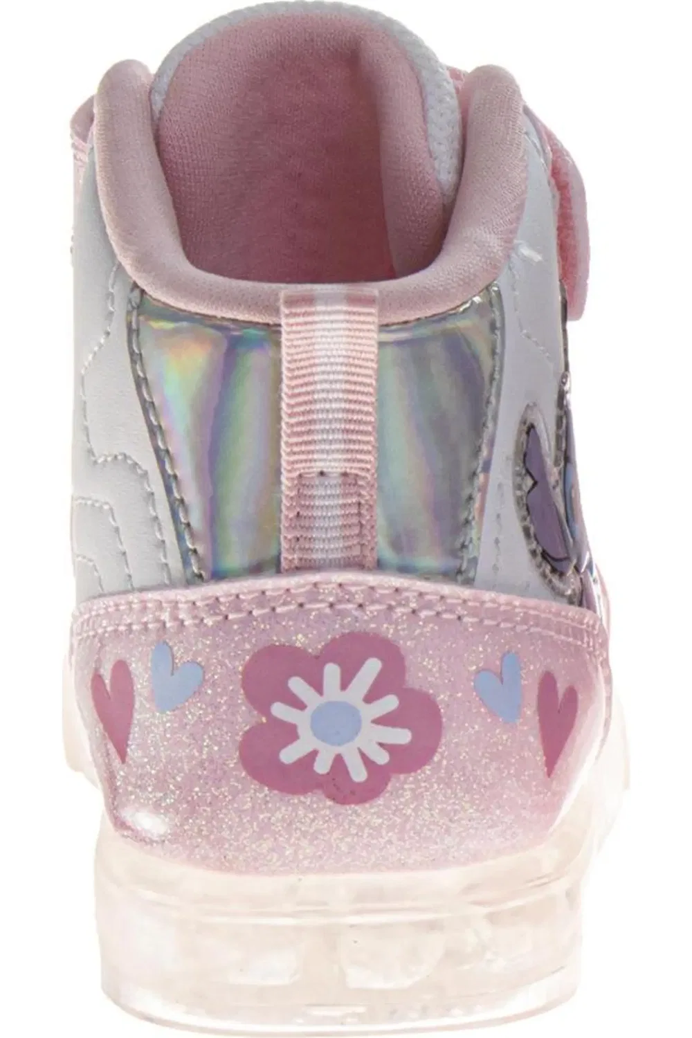 Кроссовки детские с принтом Stitch High Top Disney, розовый белый — фото 3