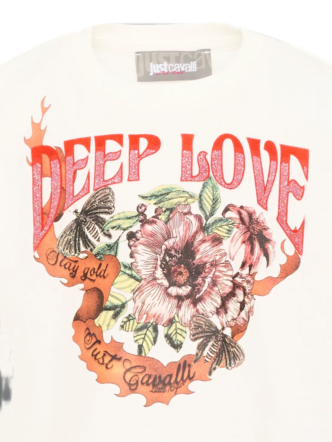 Футболка с графичным принтом Just Cavalli Kids, белый — фото 3