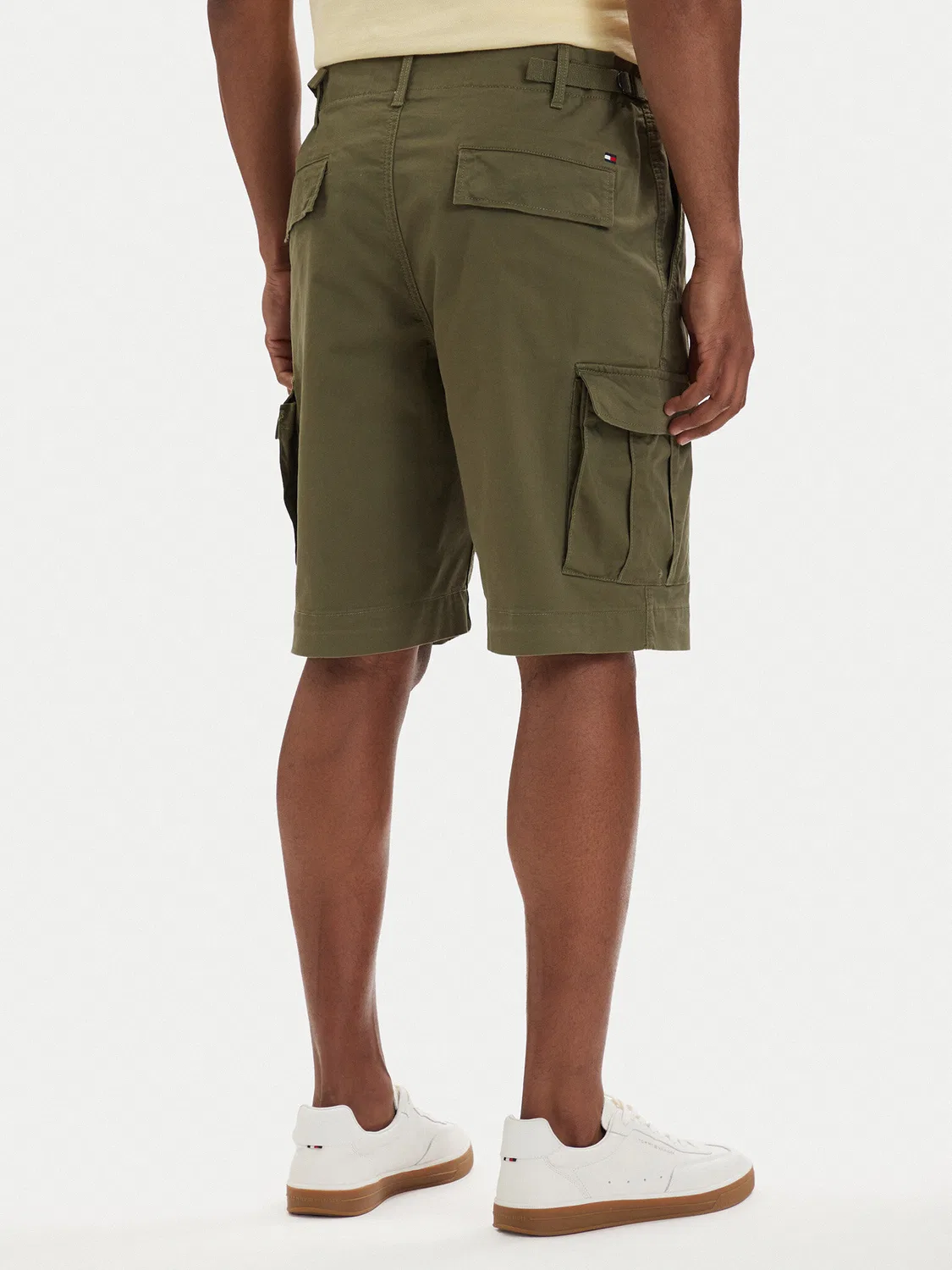 Мужские шорты из ткани свободного кроя Twill Cargo Tommy Hilfiger, хаки — фото 3