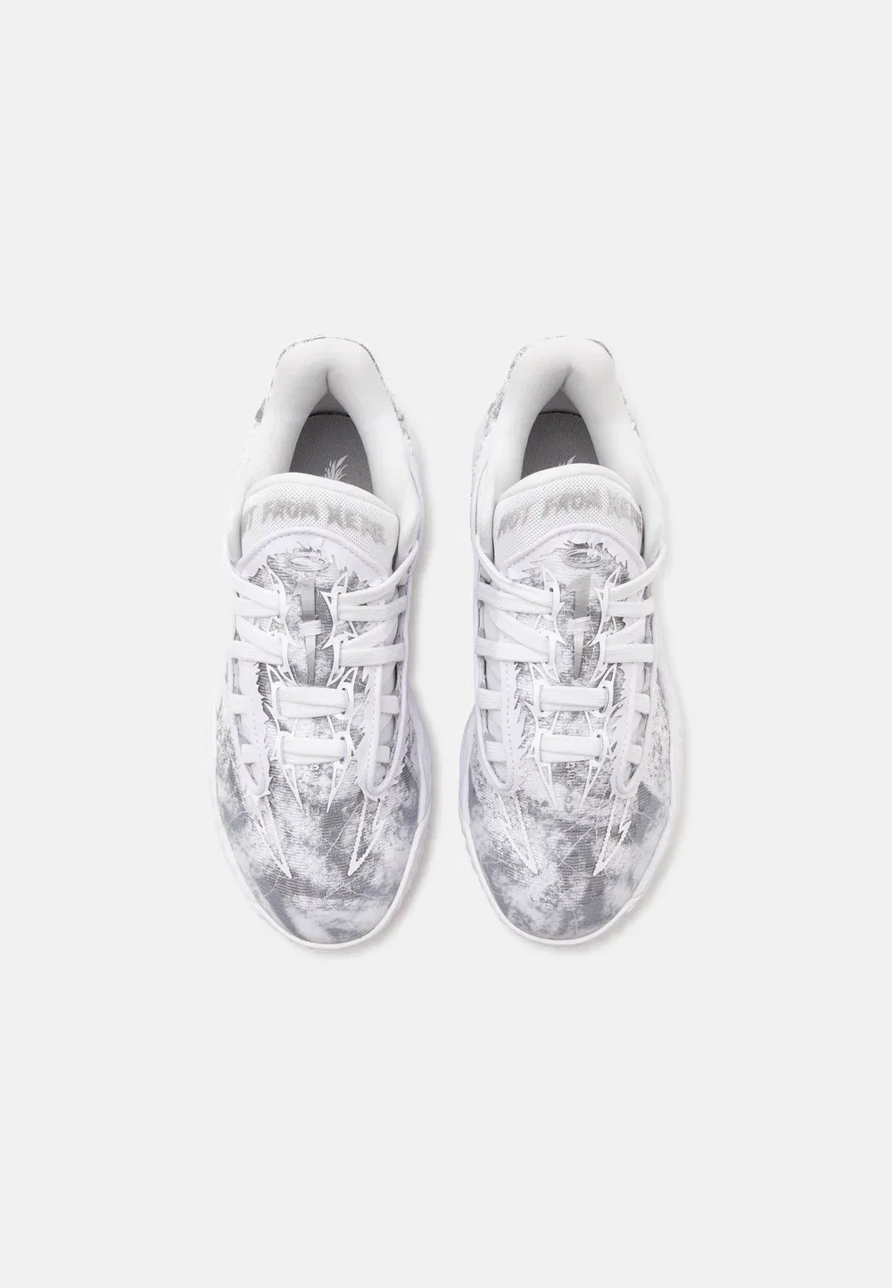Mb05 lo team jr унисекс - баскетбольные кроссовки Puma, White/Gray Echo — фото 4