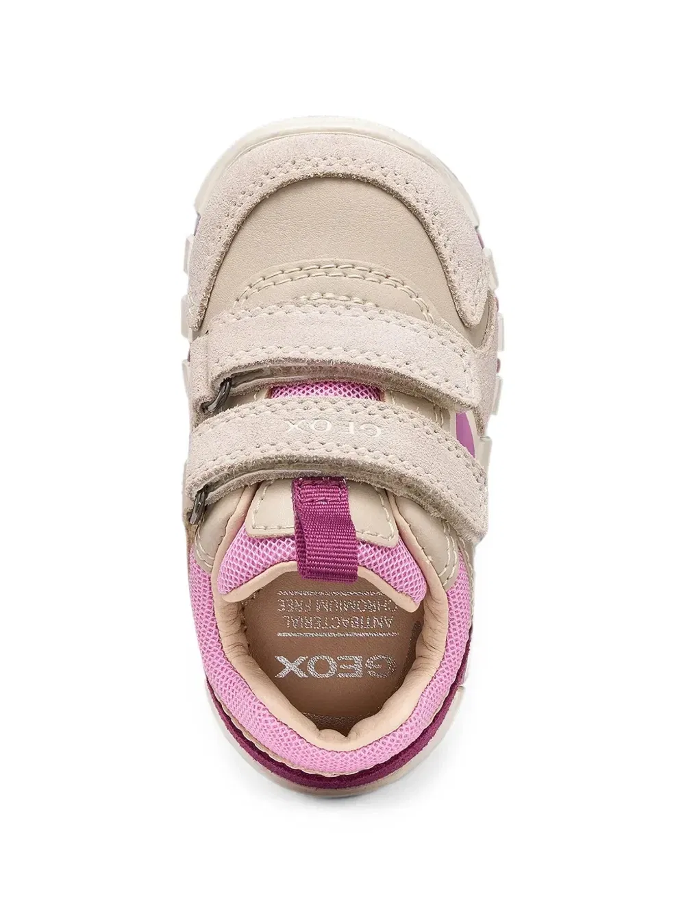 Кроссовки на липучках Yippee Geox Kids, бежевый — фото 4