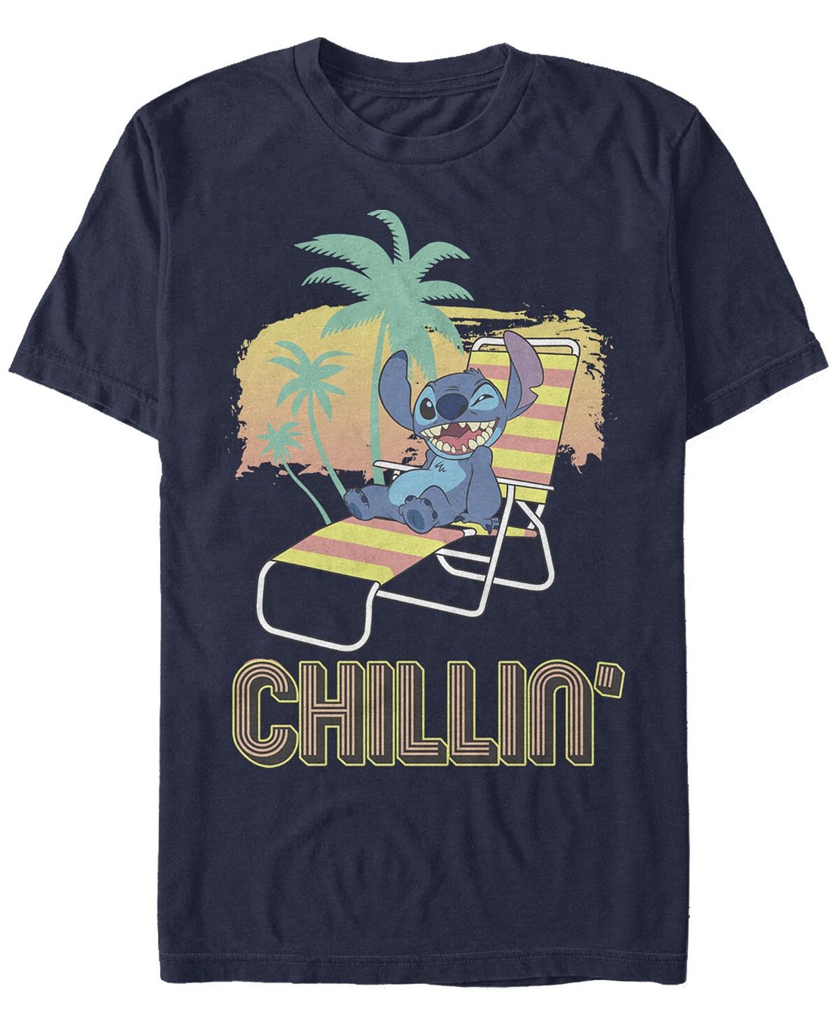 

Мужская футболка с коротким рукавом lilo stitch stitch chillin Fifth Sun, синий