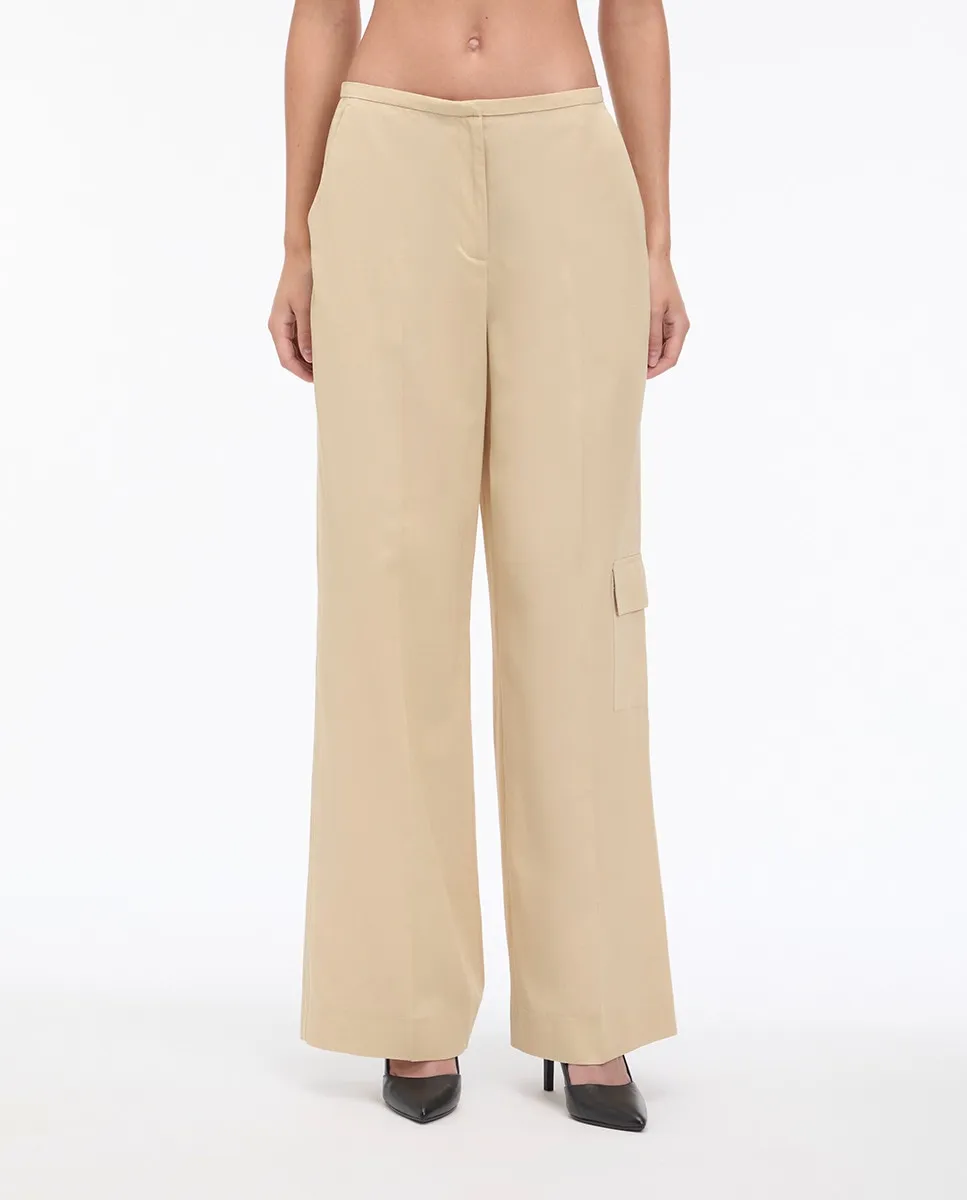 

Женские брюки из тафты Calvin Klein, бежевый