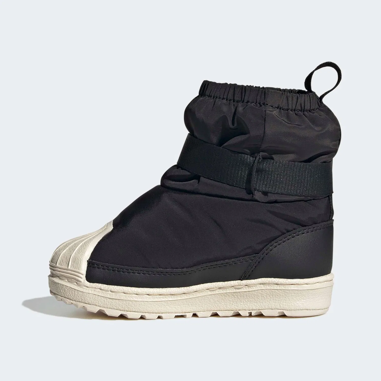 Детские зимние ботинки с мыском Superstar Adidas Originals, Core Black / Wonder White / Carbon — фото 3