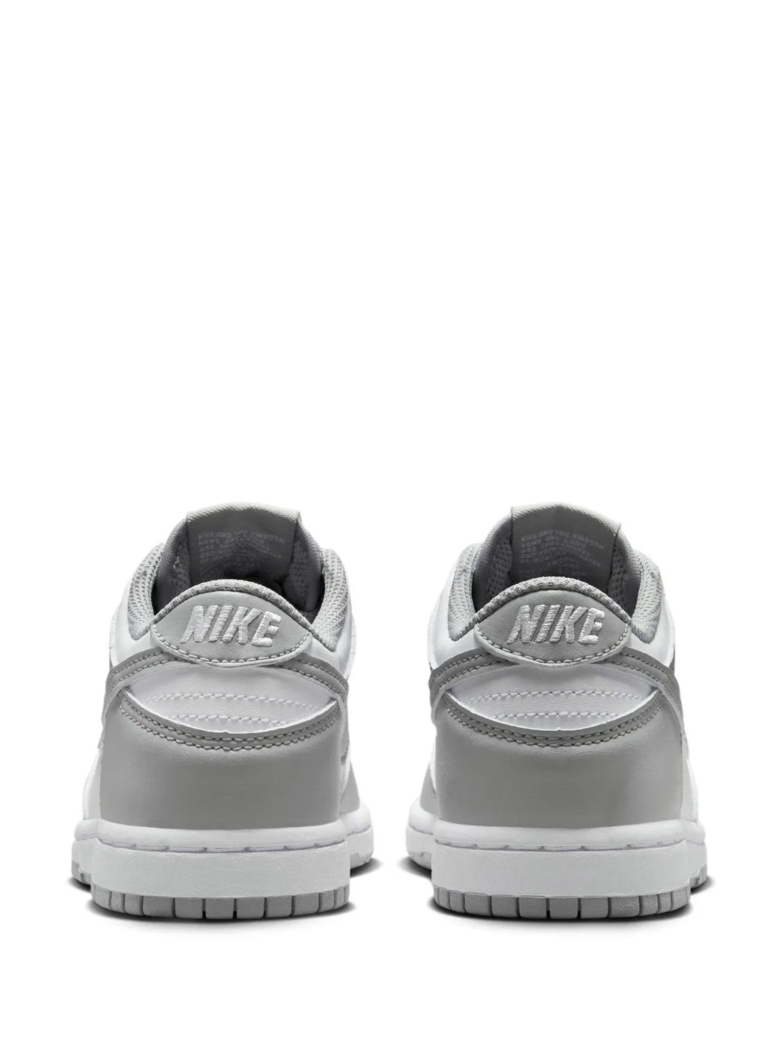 Кроссовки детские Nike Dunk Low, бело-серые — фото 4