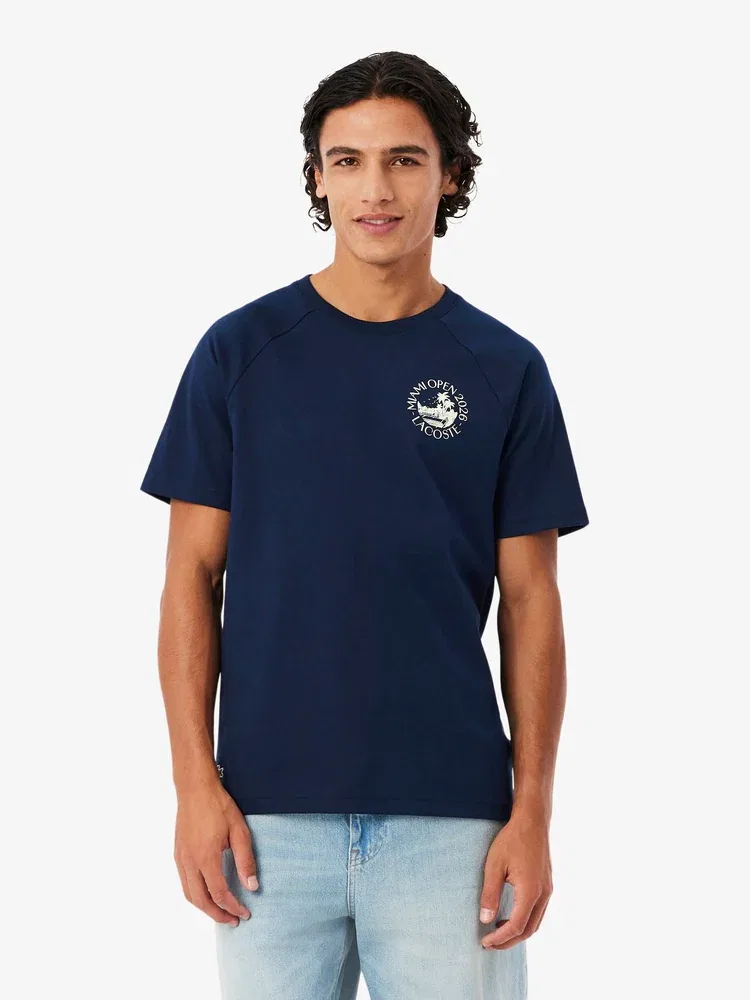 Футболка с коротким рукавом реглан Miami Open LACOSTE, Navy