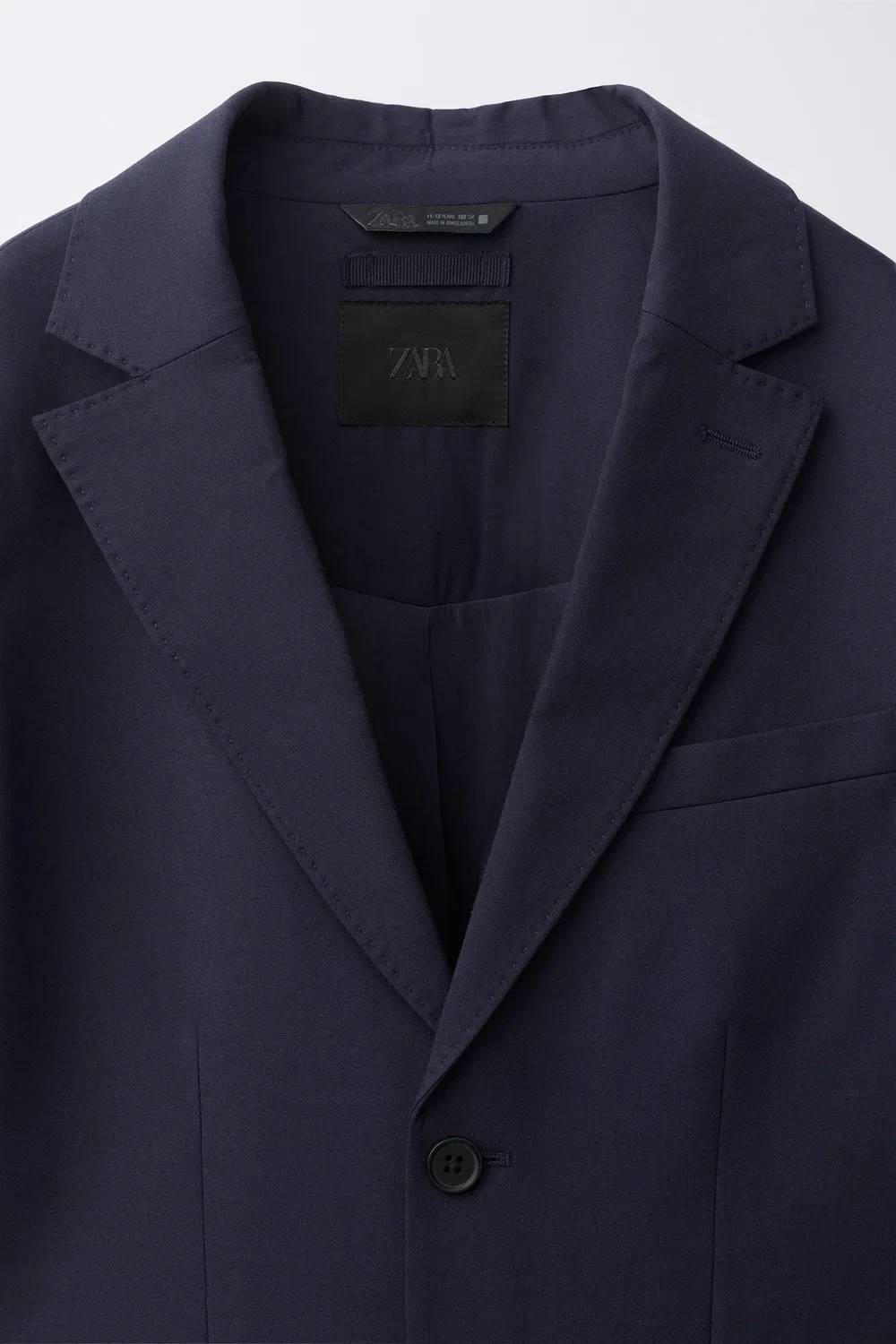 Текстурированный пиджак для костюма ZARA, Ink blue — фото 3