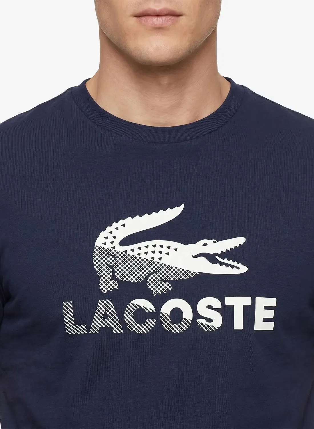 Футболка с высоким воротом, Lacoste, темно-синий — фото 3