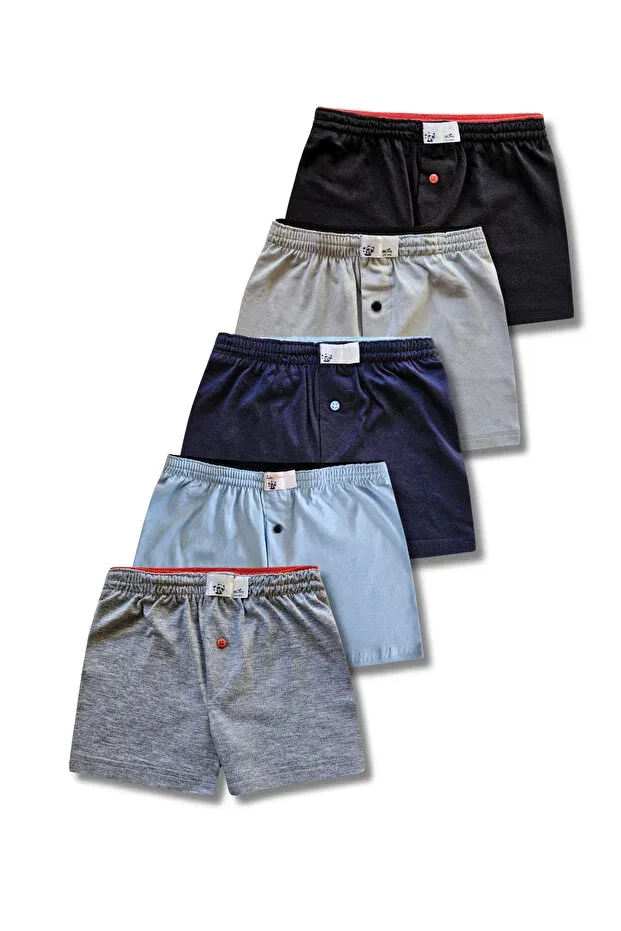 Детские боксеры для мальчиков хлопковые комплект 5 шт Panfilia, Blue-Navy-White-Black