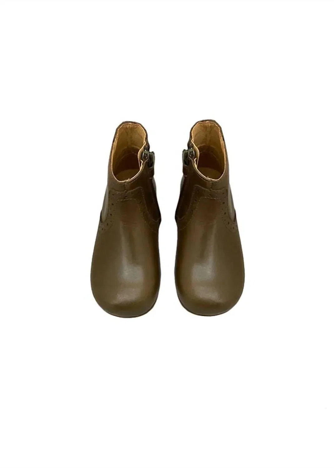 Детские ботинки кожаные на молнии с перфорацией Roxy Pixie Boots Young Soles, Dry Pine — фото 2