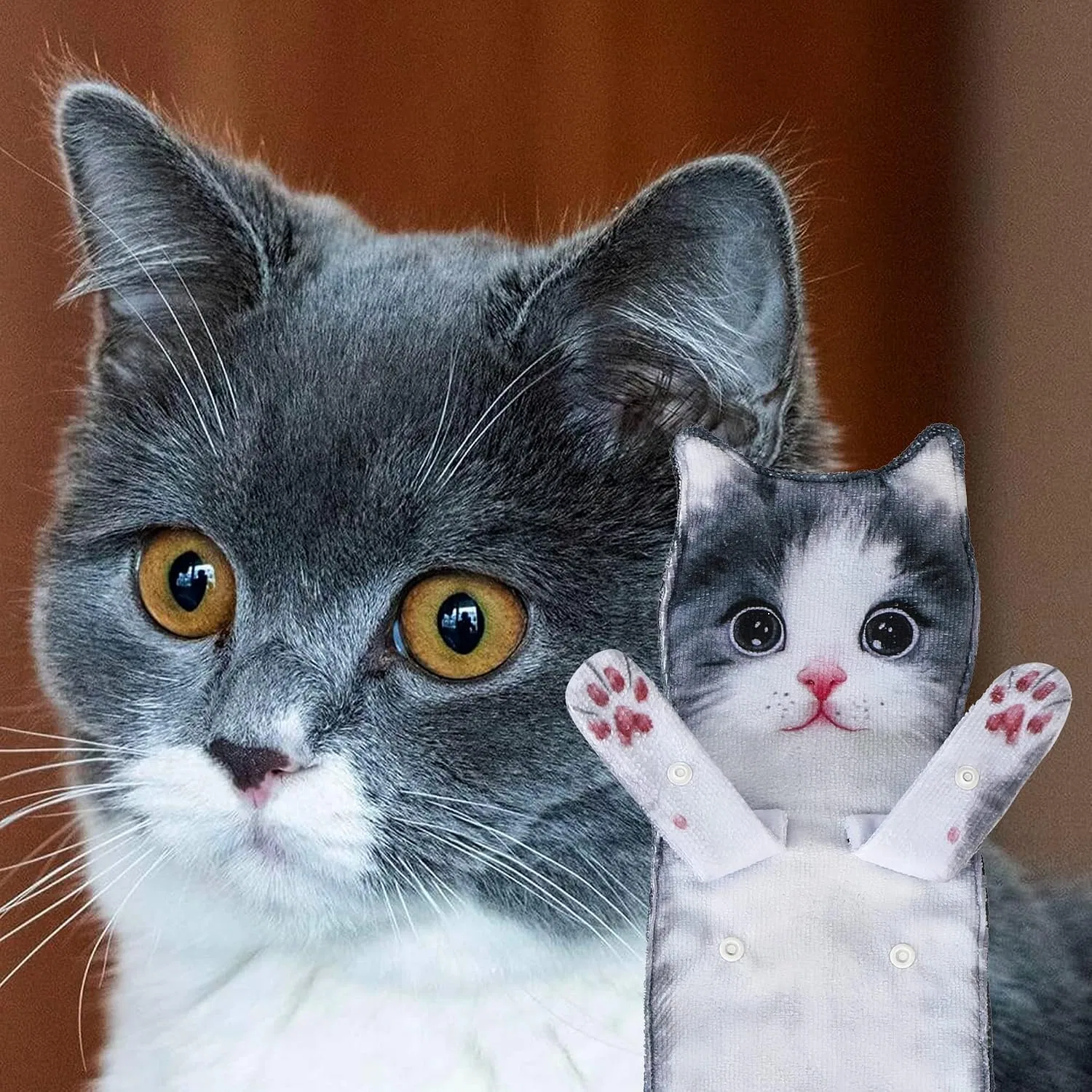 Полотенце декоративное с кошкой, DaisyJoy, 25 x 6 дюймов — фото 3