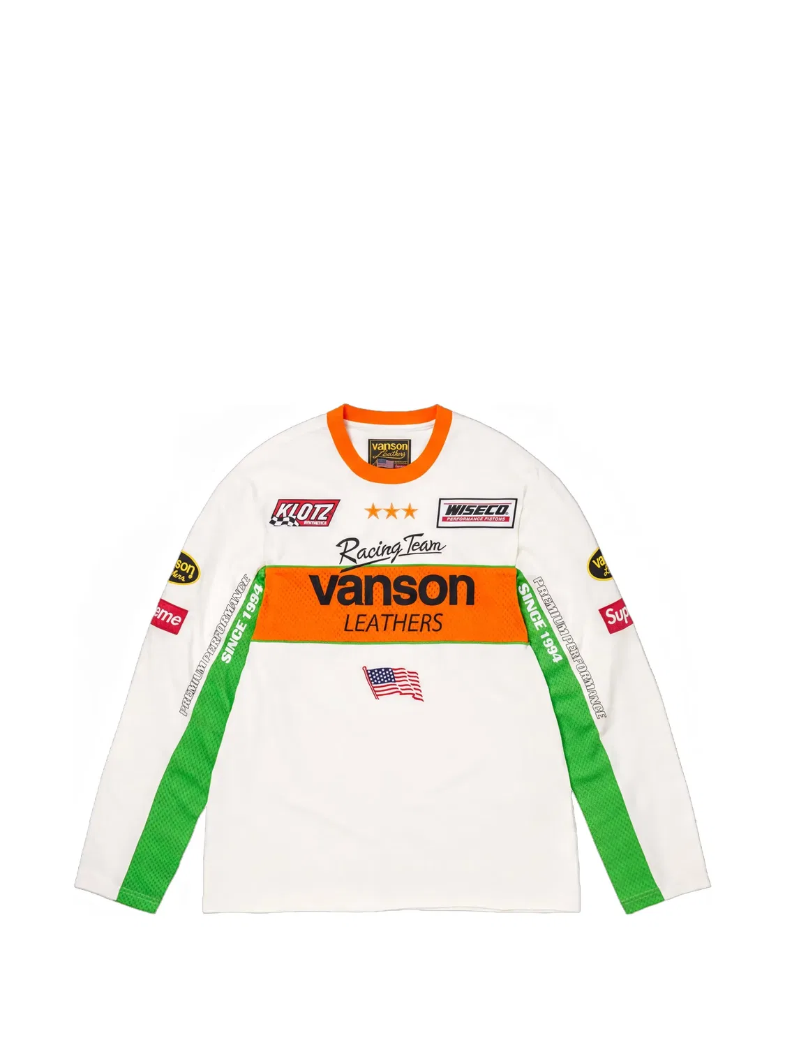 Футболка из коллаборации с Vanson Leathers Supreme, белый