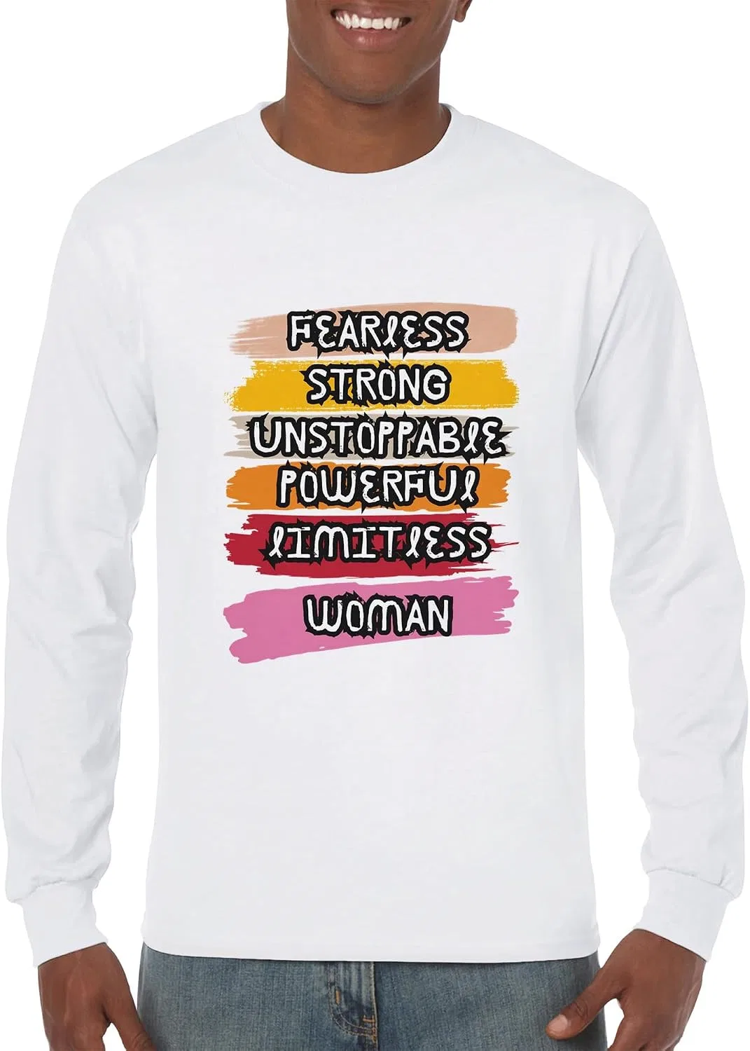 Унисекс футболка с длинным рукавом Crew Neck, Black — фото 2