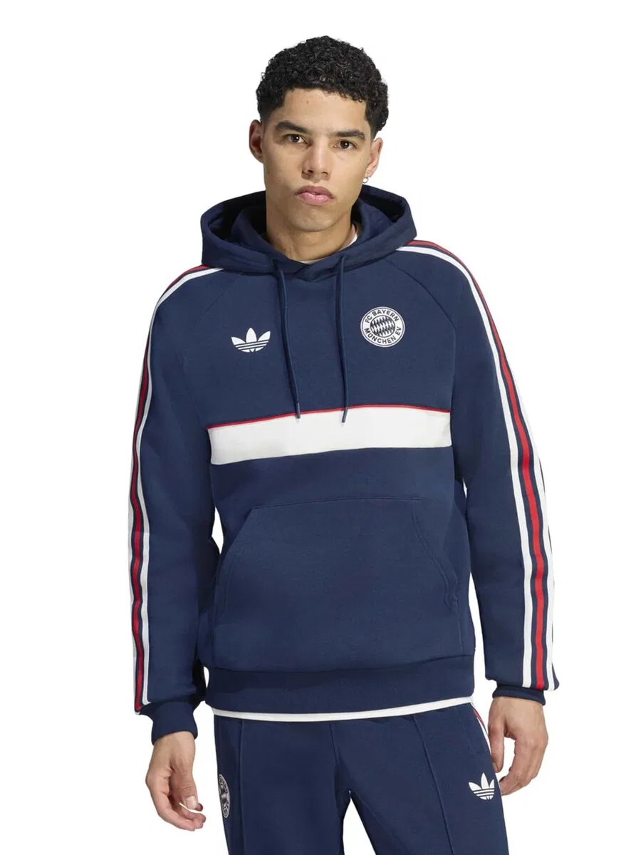 Толстовка ADIDAS PERFORMANCE 'FC Bayern Munchen' темно-синего цвета — фото 2
