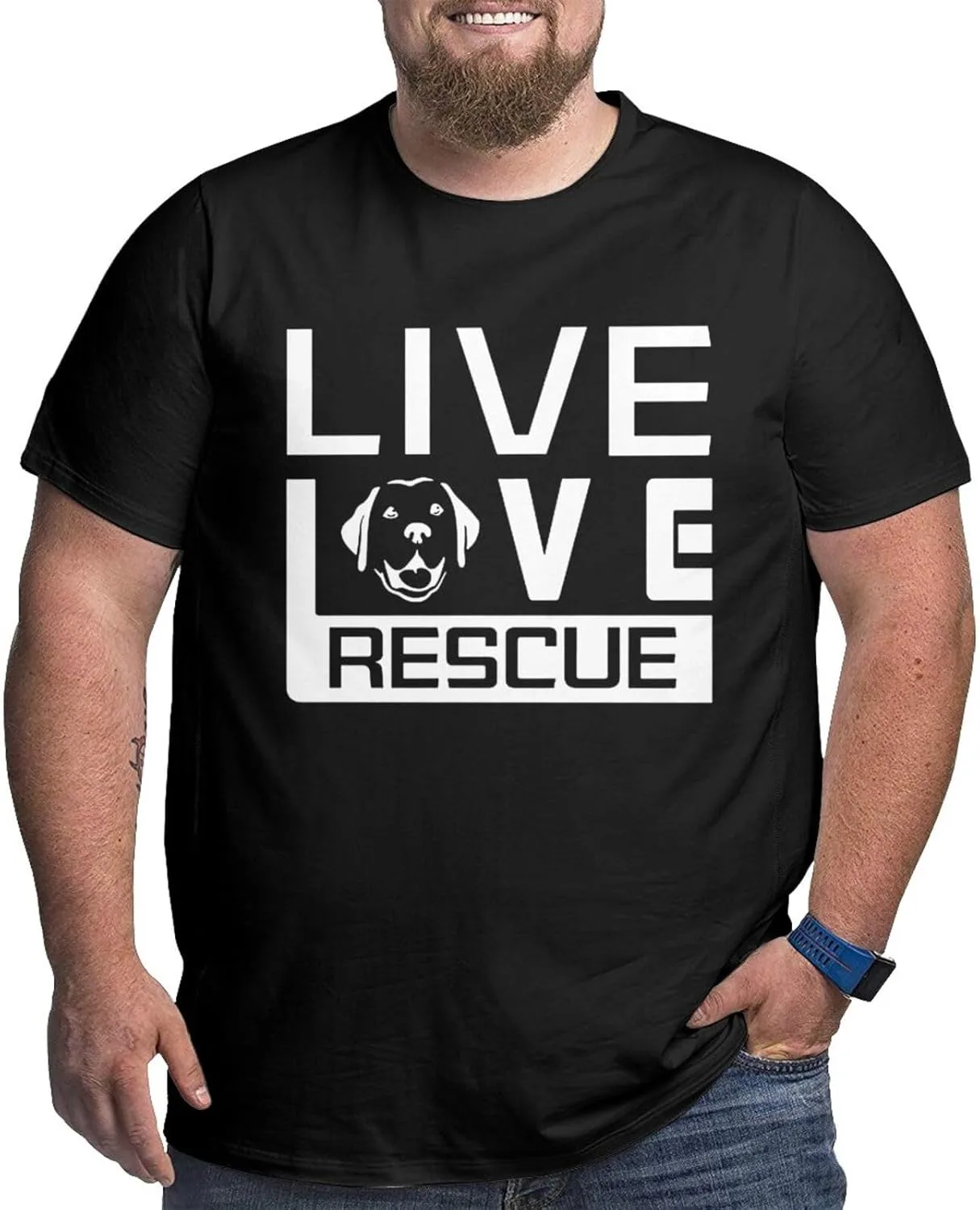 

Футболка Live Love Rescue Dog, летняя, с коротким рукавом