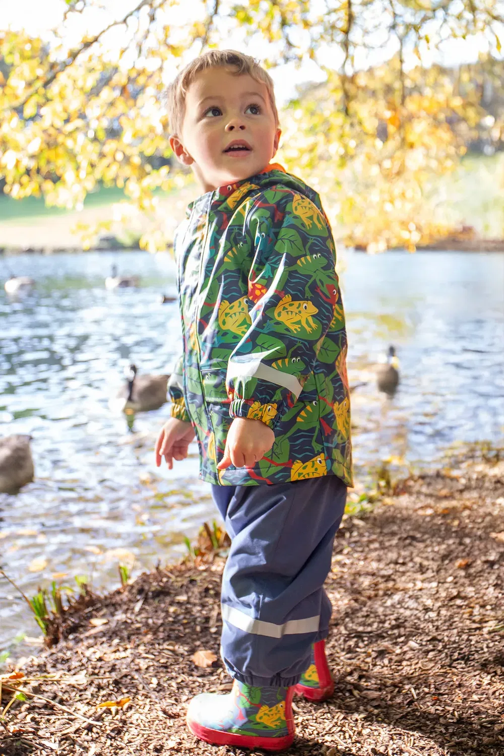 Детские резиновые сапоги Puddle Buster Frugi, Navy — фото 2