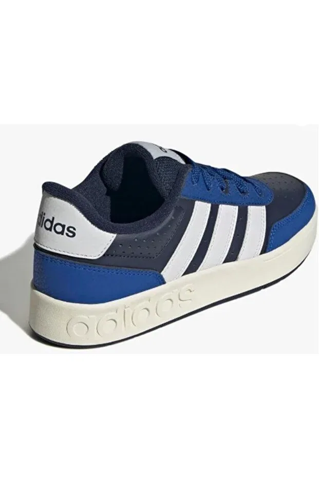 Детские туфли для девочек на плоской подошве со шнуровкой Adidas, Collegiate Navy — фото 3