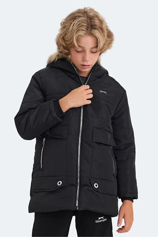 Детское пальто для девочек водонепроницаемое Slazenger, Black-Cool