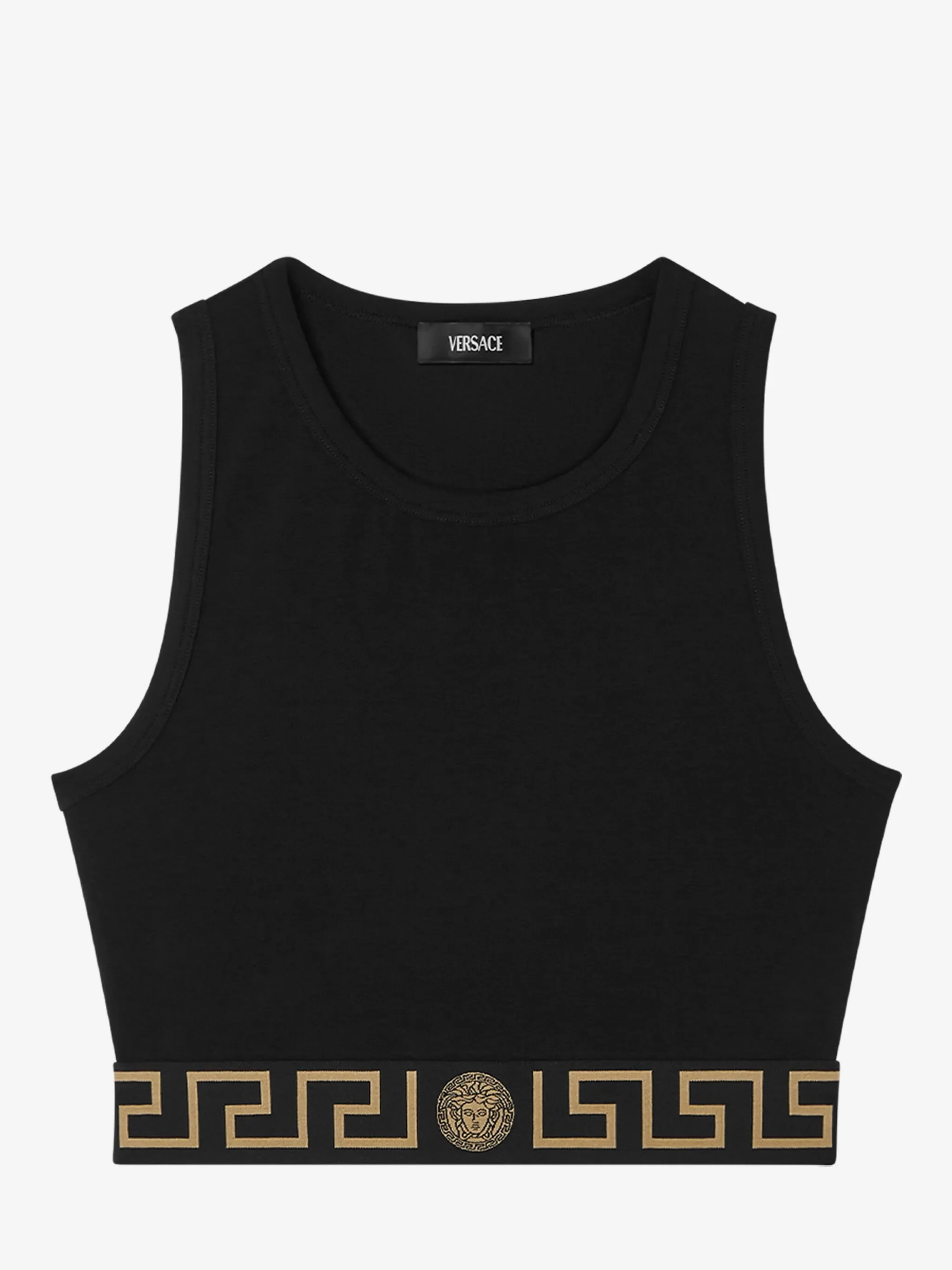 Топ Versace с принтом, черный