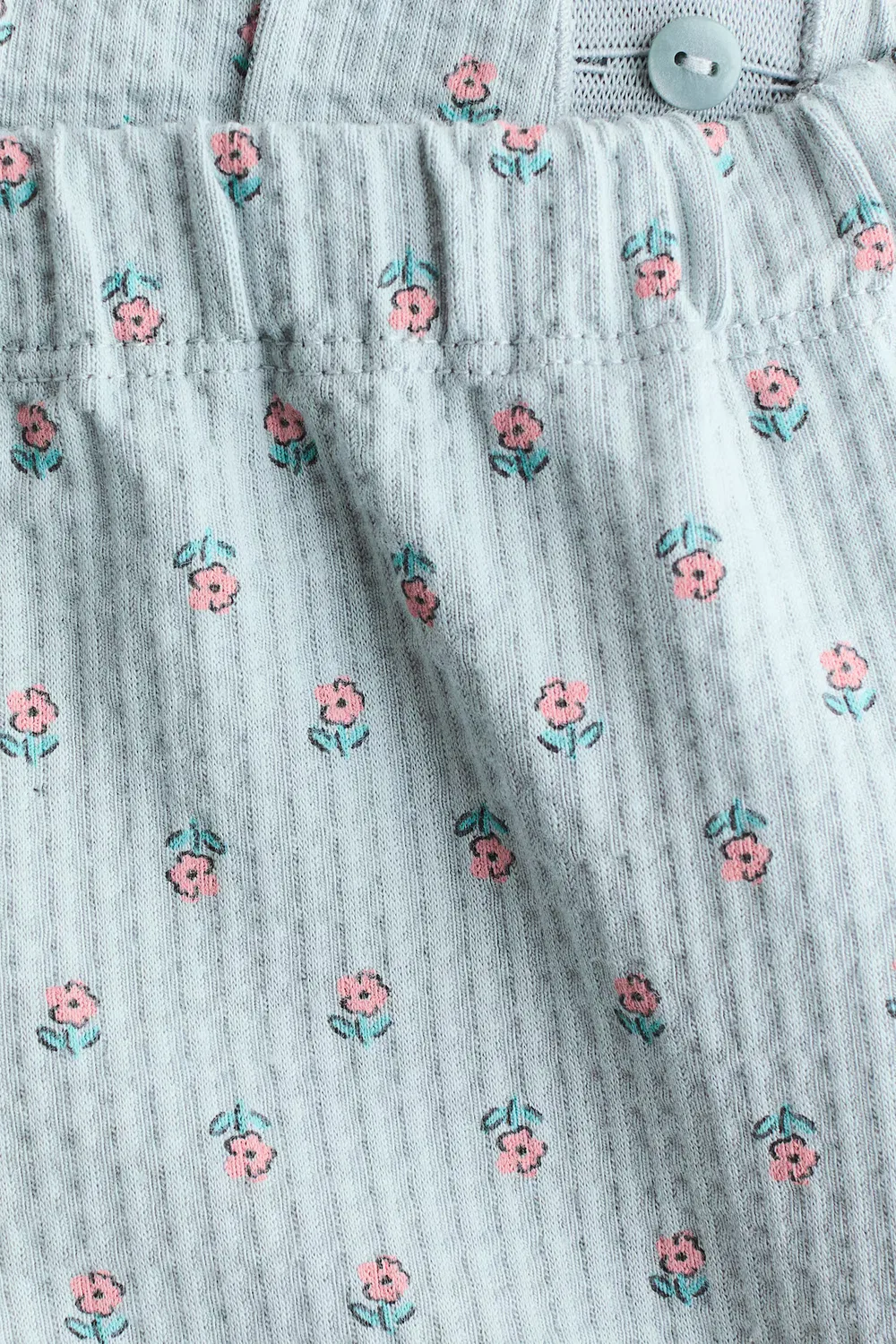 Комплект из 2 предметов с принтом и вафельной текстурой H&M, Hellblau/Geblümt — фото 2