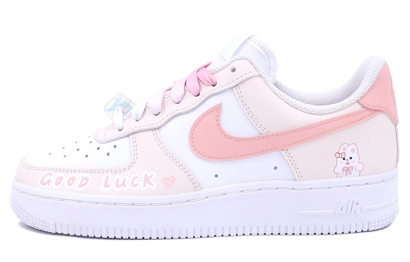 

Кроссовки Nike Air Force 1 Skateboard Shoes Women's Low-Top Pink/White, Розовый, Кроссовки Nike Air Force 1 Skateboard Shoes Women's Low-Top Pink/White