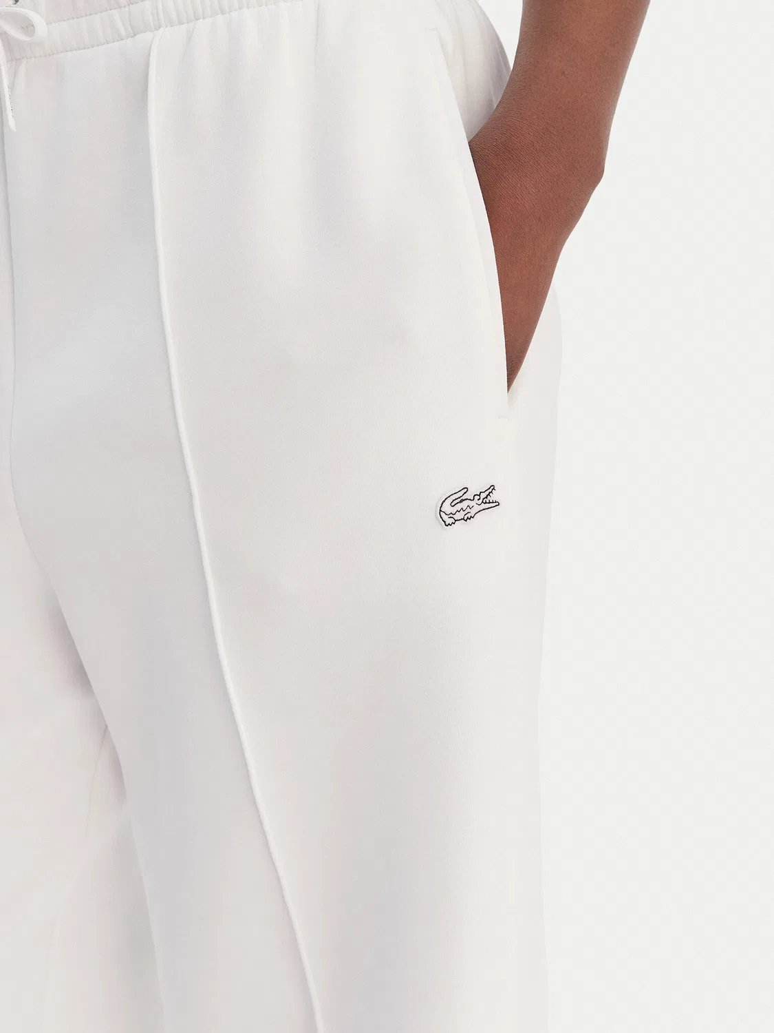 Женские спортивные брюки свободного кроя Lacoste, белый — фото 4
