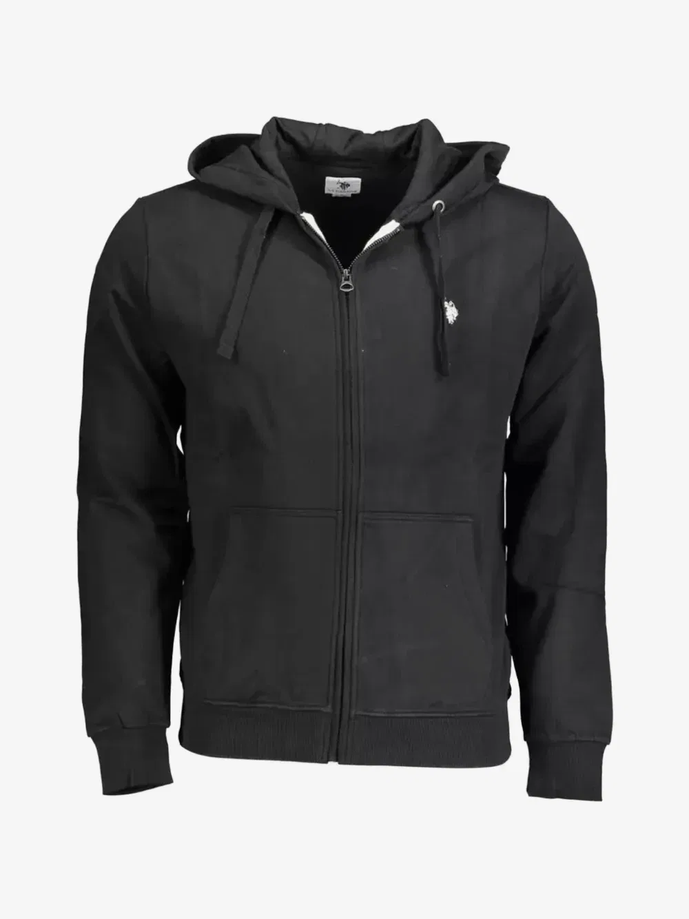 Худи на молнии с логотипом U.S. POLO ASSN., черный