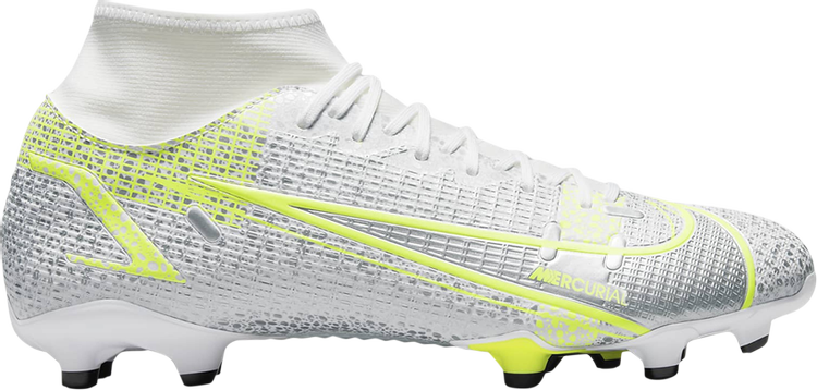 Бутсы Nike Mercurial Superfly 8 Academy MG 'Metallic Silver Volt', белый - фото