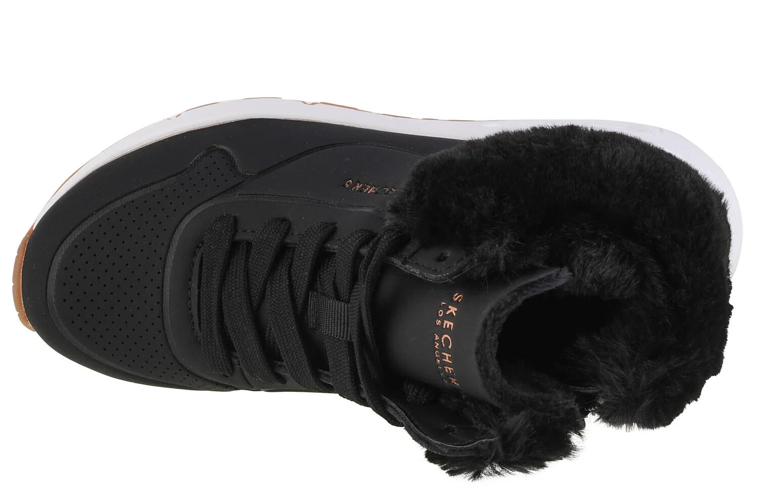 Детские зимние ботинки для девочек с принтом Uno Fall Air Skechers, Schwarz — фото 3