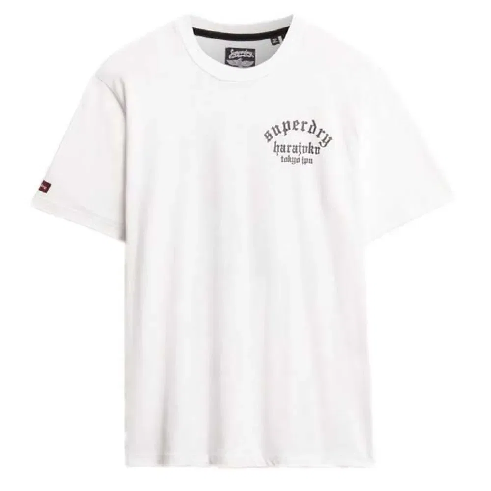 Футболка с коротким рукавом Neo Trad Tattoo свободного кроя Superdry, белый